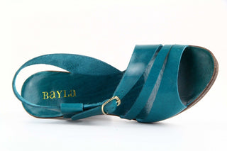 Sandały Bayla-Lup 1470366 Schiarente Azzurro, Skóra naturalna