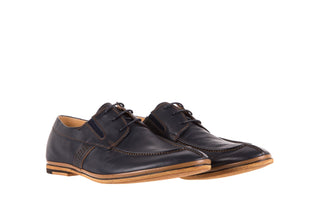 Półbuty John Doubare HS75-1-2 Blue, Granat, Skóra naturalna