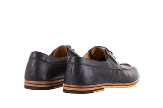 Półbuty John Doubare HS75-1-2 Blue, Granat, Skóra naturalna