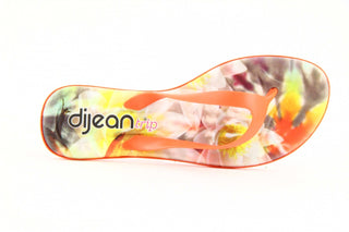 Klapki Dijean 261 662 Tangerine-Flowr, Pomarańczowy, Guma