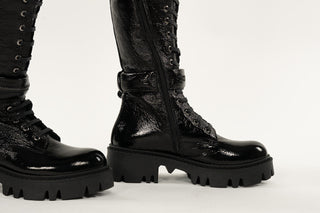 Trzewiki Bayla-161 054 2898 3627 Black Patent 161386, Czarny, Skóra lakierowana