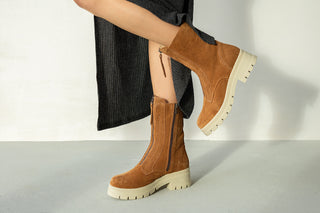 Botki Bayla-161 188 1104 53 Coconut Suede 161628, Brązowy, Skóra naturalna