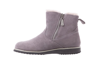 Śniegowce Emu Beach Mini Dove Grey 18, Szary , Skóra naturalna