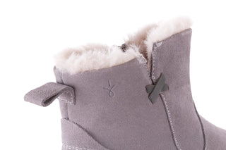 Śniegowce Emu Beach Mini Dove Grey 18, Szary , Skóra naturalna