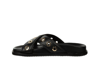 Klapki Gioseppo Hiles Black 602213, Czarny, Skóra naturalna