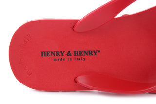 Klapki Henry&Henry Flipper Red, Czerwony, Guma