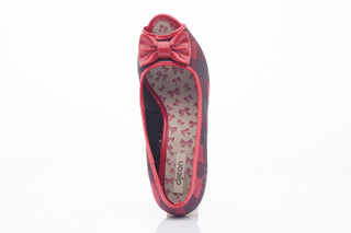 Czółenka DIJEAN 715 716 RED PLAID, Czerwony/ Czarny, Materiał