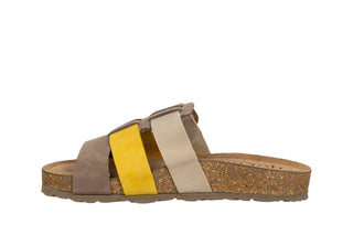Klapki Yokono Jerba-137 Nobuck Multi Citron, Wielokolorowy, Skóra naturalna