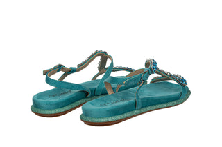 Sandały Laura Vita Maxine 07 Turquoise, Niebieski, Skóra ekologiczna