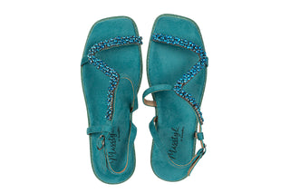 Sandały Laura Vita Maxine 07 Turquoise, Niebieski, Skóra ekologiczna