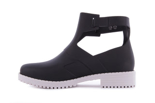 Botki Mel 32160 White Black, Biały/Czarny, Guma