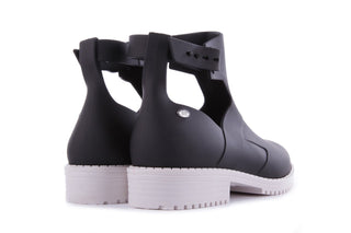 Botki Mel 32160 White Black, Biały/Czarny, Guma