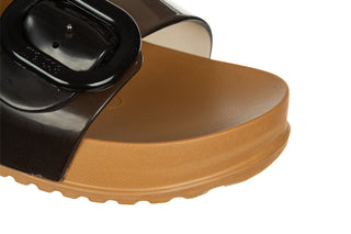 Klapki Melissa Cozy Slide Ad Brown Black 010484, Czarny, Tworzywo sztuczne