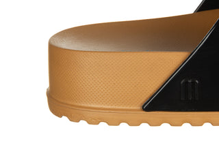 Klapki Melissa Cozy Slide Ad Brown Black 010484, Czarny, Tworzywo sztuczne