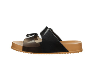 Klapki Melissa Cozy Slide Ad Brown Black 010484, Czarny, Tworzywo sztuczne