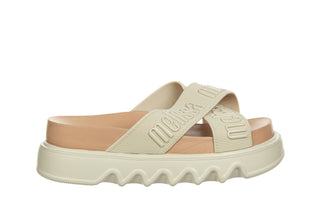 Klapki Melissa Cross M Lover Platform Ad Beige Brown 010486, Beżowy, Tworzywo sztuczne