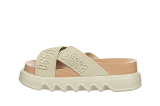 Klapki Melissa Cross M Lover Platform Ad Beige Brown 010486, Beżowy, Tworzywo sztuczne