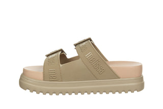 Klapki Melissa Cozy M Lover Platform Ad Beige 010479, Beżowy, Tworzywo sztuczne