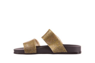 Klapki Melissa Cosmic AD Glitter Glass Black, Czarny/Złoty, Guma