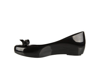 Baleriny Melissa Ultragirl Bow Ad Black, Czarny, Tworzywo sztuczne
