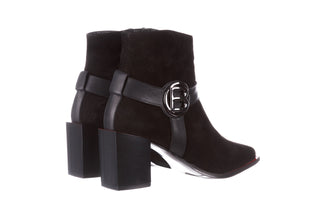 Botki Bayla-195 20K-7202-1 Black Suede 195013, Czarny, Skóra naturalna
