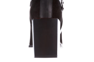 Botki Bayla-195 20K-7202-1 Black Suede 195013, Czarny, Skóra naturalna