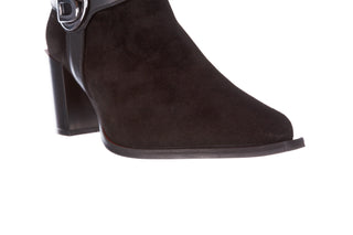 Botki Bayla-195 20K-7202-1 Black Suede 195013, Czarny, Skóra naturalna