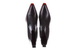 Botki Bayla-195 20K-7200 Black 195012, Czarny, Skóra naturalna