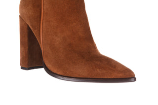 Botki Bayla-195 OZ-7337 Chestnut Suede 195018, Brąz, Skóra naturalna
