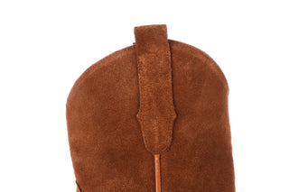 Botki Bayla-195 OZ-7337 Chestnut Suede 195018, Brąz, Skóra naturalna