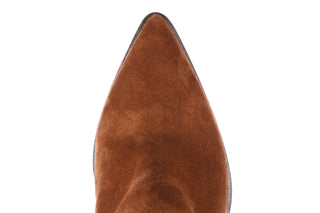 Botki Bayla-195 OZ-7337 Chestnut Suede 195018, Brąz, Skóra naturalna