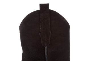 Botki Bayla-195 OZ-7337 Black Suede 195016, Czarny, Skóra naturalna