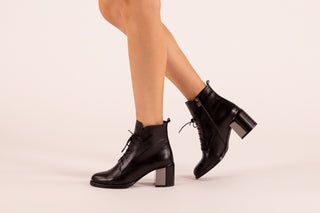 Trzewiki Bayla-195 20K-6508 Black 195004, Czarny, Skóra naturalna