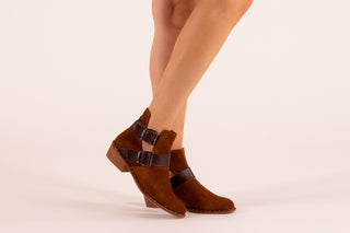 Botki Bayla-195 19K-802 Vizon Brown 195020, Brąz, Skóra naturalna