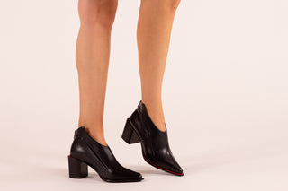 Botki Bayla-195 20K-7204 Black 195022, Czarny, Skóra naturalna