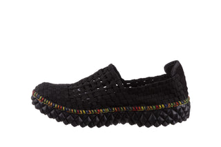 Półbuty Rock Full Breath Bin Black With Tutti Frutti Binding 23 032956, Czarny, Materiał