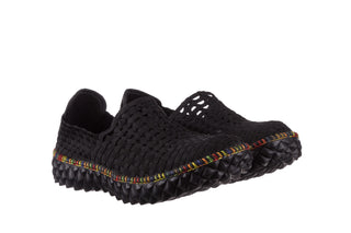 Półbuty Rock Full Breath Bin Black With Tutti Frutti Binding 23 032956, Czarny, Materiał