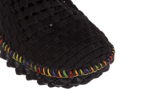 Półbuty Rock Full Breath Bin Black With Tutti Frutti Binding 23 032956, Czarny, Materiał