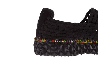 Półbuty Rock Full Breath Bin Black With Tutti Frutti Binding 23 032956, Czarny, Materiał