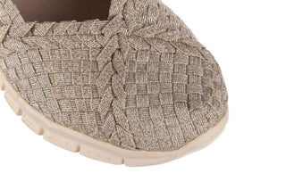 Półbuty Rock Carioca Lt Gold 22 032885, Złoty, Materiał