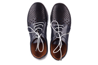 Trampki Bayla-161 018 650 Navy, Granat, Skóra naturalna