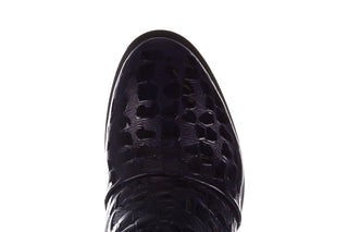 Botki Bayla 161 050 0021 3024 Navy Print 161166, Granat, Skóra naturalna lakierowana