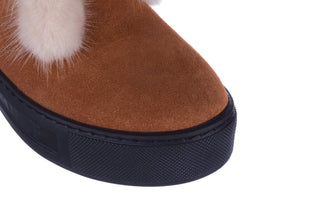 Śniegowce Bayla 161 017 2032 105 Tan Suede 161162, Brąz, Skóra naturalna