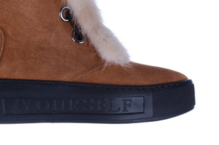 Śniegowce Bayla 161 017 2032 105 Tan Suede 161162, Brąz, Skóra naturalna