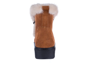 Śniegowce Bayla 161 017 2032 105 Tan Suede 161162, Brąz, Skóra naturalna