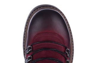 Trzewiki Bayla 161 050 0407 9 094 Bordo Nubuck 161172, Skóra naturalna