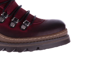 Trzewiki Bayla 161 050 0407 9 094 Bordo Nubuck 161172, Skóra naturalna