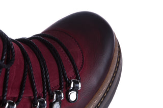 Trzewiki Bayla 161 050 0407 9 094 Bordo Nubuck 161172, Skóra naturalna