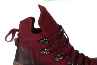 Trzewiki Bayla 161 050 0407 9 094 Bordo Nubuck 161172, Skóra naturalna