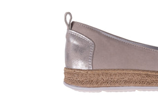 Espadryle Bayla-100 485 Szary, Skóra naturalna